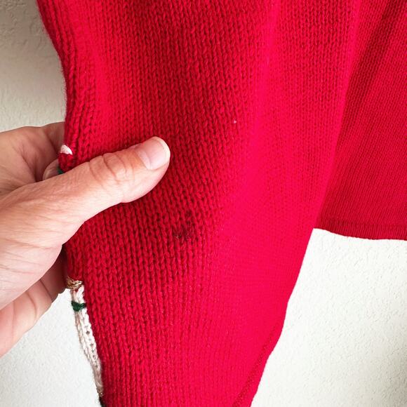 Vintage Bobbie Brooks Holiday Ugly Christmas Knit Sweater Vest Large Grandma - Picture 5 of 7